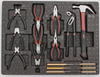 7 Gajeira de baú de ferramentas de bancada plástica com ferramentas para garagem