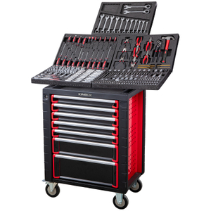 Carrinho de ferramentas compacto Kinbox para casa | Organizador de rolamento leve com bandeja EPS personalizável