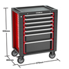 KinBox 232 PCS EPS Bandeja 7 Drawer Pro Carrinho Durável Versátil Ferramenta Conjunto para Uso DIY/Pro