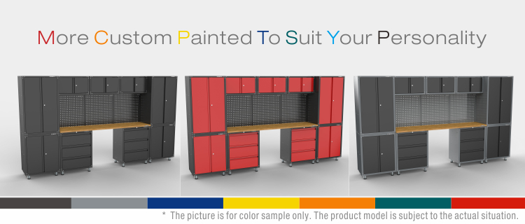 Sistema de bancada de garagem pesada de 13 pe&ccedil;as para armazenamento de garagem