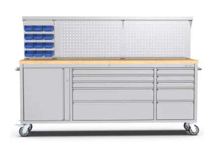 Venda por atacado 84 polegadas carrinho de servi&ccedil;o pesado com worktop