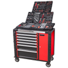 KinBox 138 Piece BMC Bandeja Profissional de Handcart Durável O painel de metal atualizado multifuncional suporta Kit de CustomizationTool