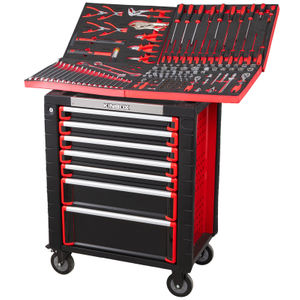 Carrinho de ferramentas compacto Kinbox para casa | Organizador de rolamento leve com bandeja EVA personalizável