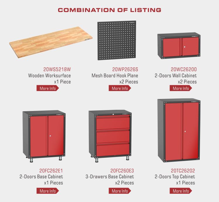 9 pe&ccedil;as Metal Garage Workbench System para workshop