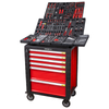 Gabinete de ferramentas para enrolar KINBOX com 7 gavetas | Carrinho de armazenamento multifuncional para garagem com bandeja BMC