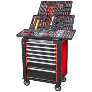 KinBox 455 Piece BMC Bandeja Profissional de Handankt Kit de ferramentas multifuncionais duráveis, painel de metal atualizado, suporta a personalização